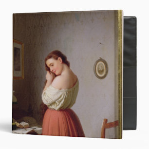 Young Woman Plaiting her Hair Binder