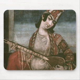 Young Woman Playing a Guitar Mouse Pad
