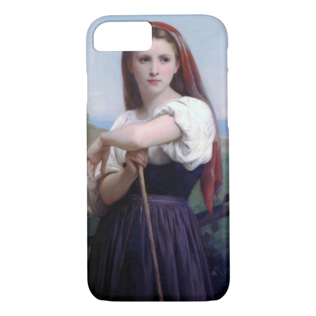 Young Woman Shepherdess, Bouguereau Case-Mate iPhone Case (Back)