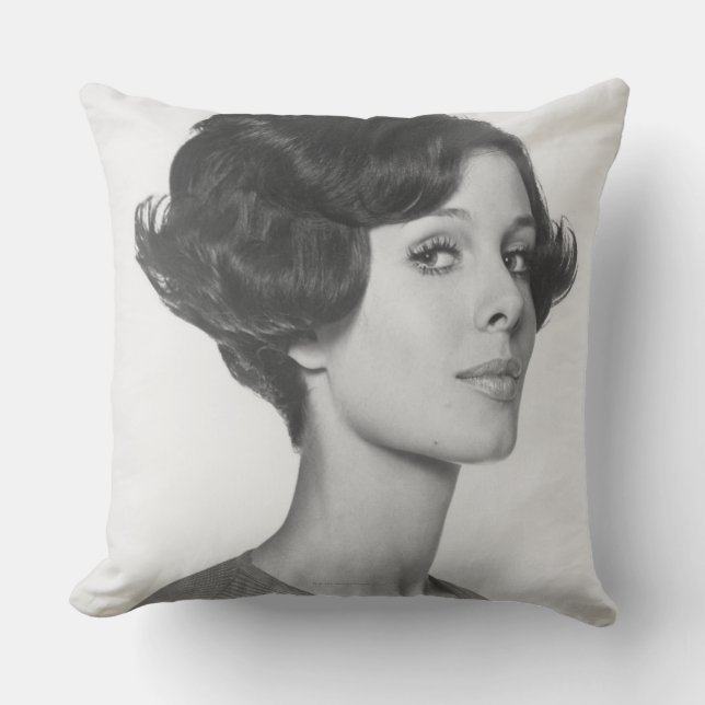 Young Woman Throw Pillow (Front)