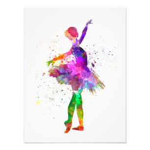 Young woman wherina ballet dancer with t photo print