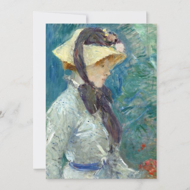 Young Woman with a Straw Hat | Berthe Morisot (Front)