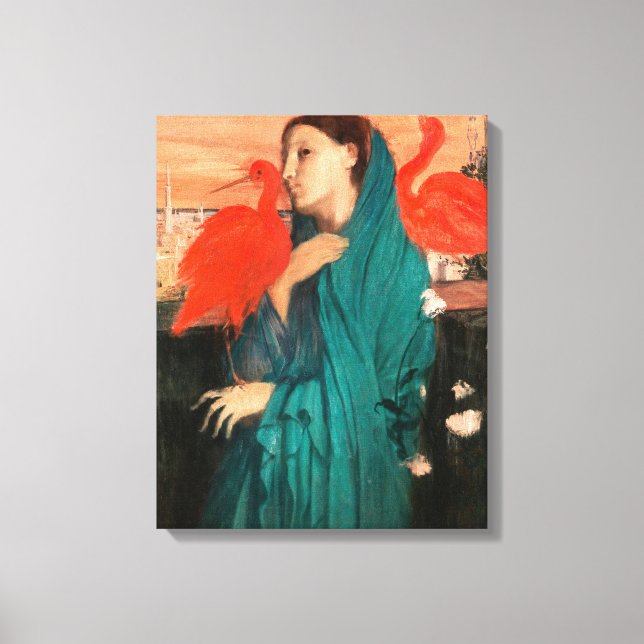 Young Woman with Ibis by Edgar Degas Canvas Print (Front)