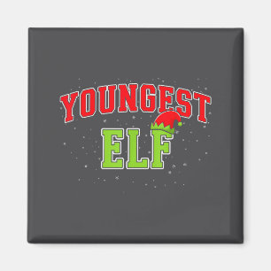Youngest Elf Christmas Family Matching Group Xmas Magnet