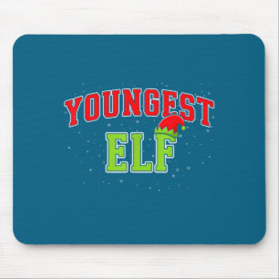 Youngest Elf Christmas Family Matching Group Xmas  Mouse Pad