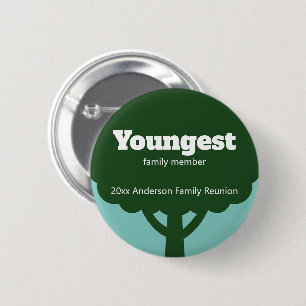 Youngest Family Member Family Reunion Award 2 Inch Round Button