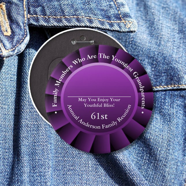 Youngest Grandparents Family Reunion Awards 6 Inch Round Button (Creator Uploaded)