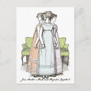 Youngest & Tallest, Jane Austen Pride & Prejudice Postcard