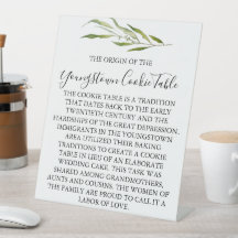 YOUNGSTOWN COOKIE TABLE WEDDING SIGN