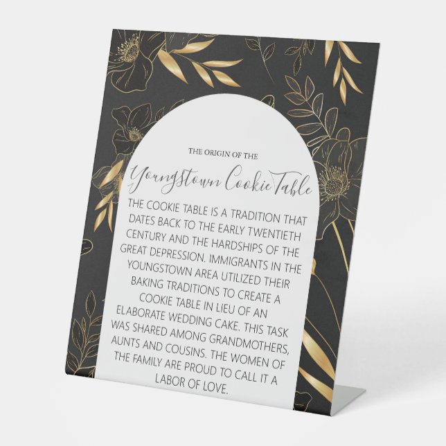 YOUNGSTOWN COOKIE TABLE WEDDING SIGN (Front)