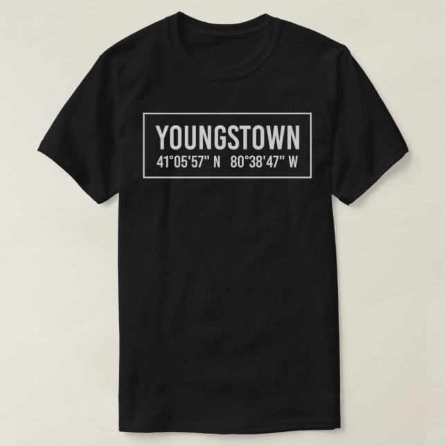 YOUNGSTOWN OH OHIO Funny City Coordinates Home Roo T-Shirt (Design Front)