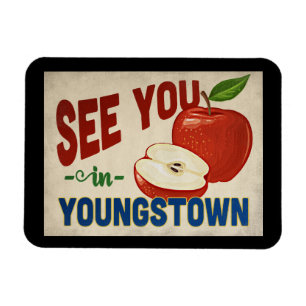 Youngstown Ohio Apple - Vintage Travel Magnet