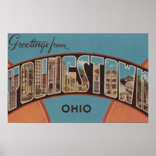 Youngstown, Ohio - Large Letter Scenes 2 Poster