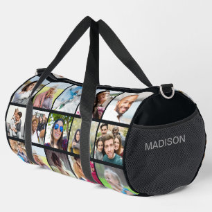 YOUR 15 Photos & Name Custom Duffle Bag