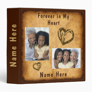 Your 1, 2 Photo Personalized Memorial Photo Album Binder