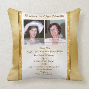 Your 1 or 2 Pictures, Memorial Photo Pillows