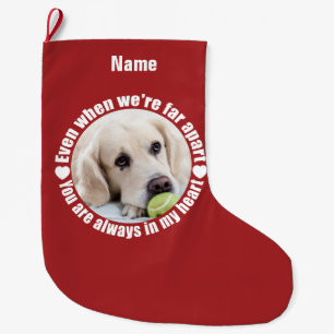 YOUR 2 PHOTOS Far Apart Love Christmas stocking