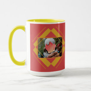 YOUR 2 PHOTOS & MONOGRAM mugs