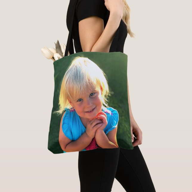 Your 2 Photos Personalized Tote Bags, Full Print (Close Up)
