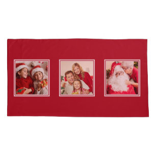 YOUR 3 PHOTOS custom  pillowcases