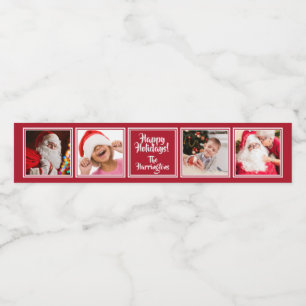 YOUR 4 Instagram photos custom text bottle labels