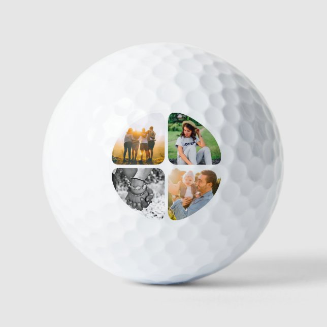 Your 4 Photos Rounded Golf Balls (Front)