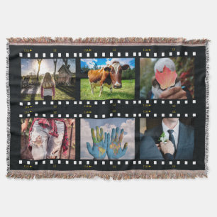 YOUR 6 PHOTOS custom template throw blanket