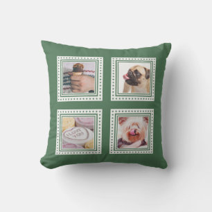 YOUR 8 PHOTOS custom colour throw pillows