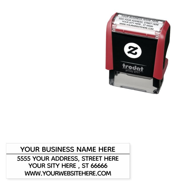 Your Address Name Contact Info Stamp Example (In Situ)