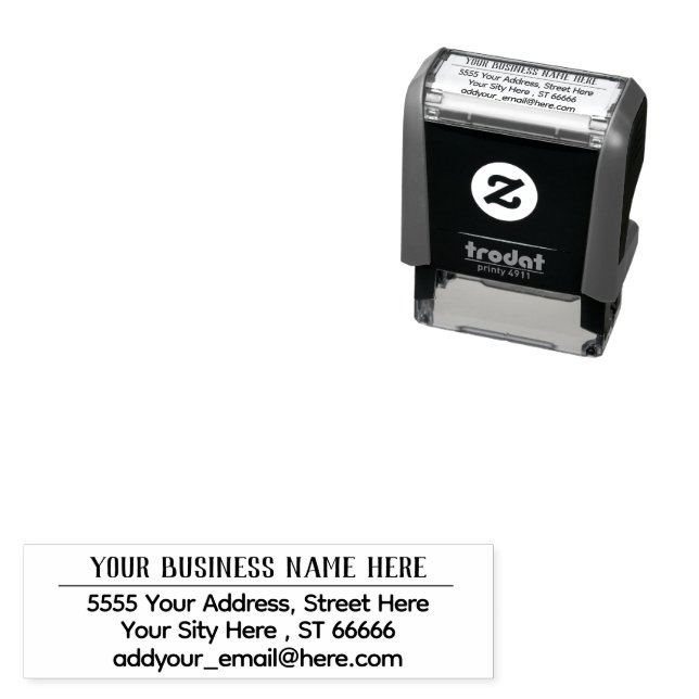 Your Address Name E-mail Info Personalized Stamp (In Situ)