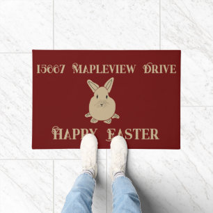 Your Address on an Easter  Doormat