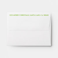 YOUR ADDRESS on Back: CHOOSE COLOR OF ENVELOPES!