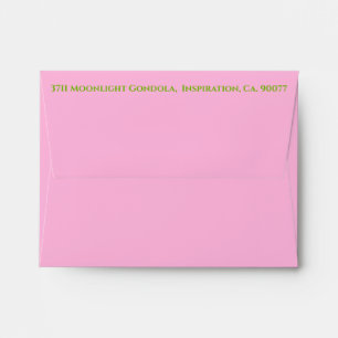 YOUR ADDRESS on Back:  CHOOSE COLOR OF ENVELOPES! Envelope