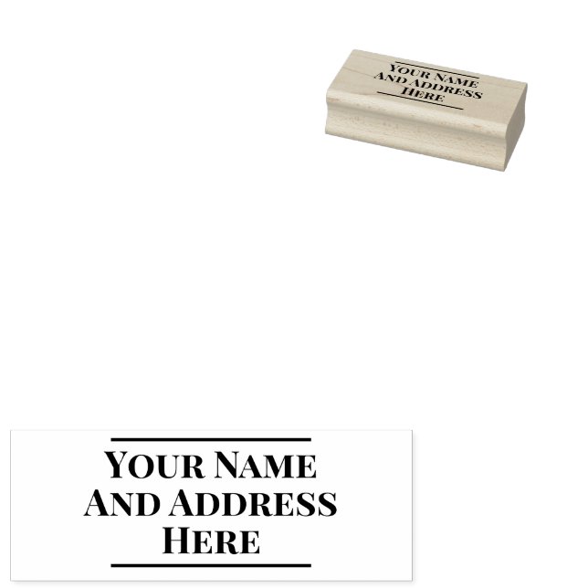 Your Address Wood Art Stamp (Stamped)