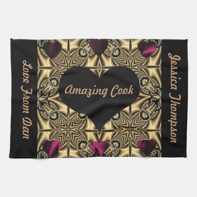 "Your Amazing" Personalized tea-towel"* Kitchen Towel (Horizontal)