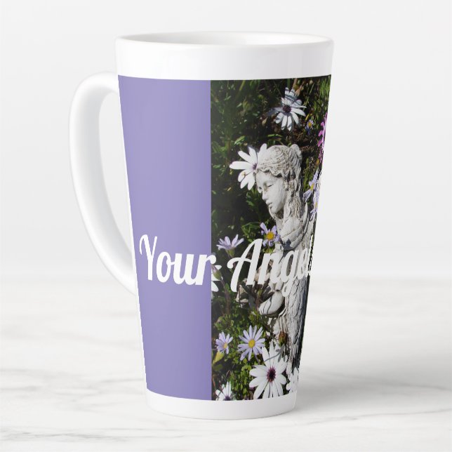 Your Angels Are Always with You Floral Angel Latte Mug (Left Angle)