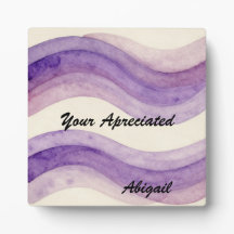 Your Appreciated Retro Watercolor Wavy Purple Name