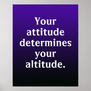 Your Attitude Determines Your Altitude Poster