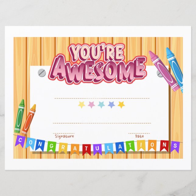 Your Awesome Certificate (Front)