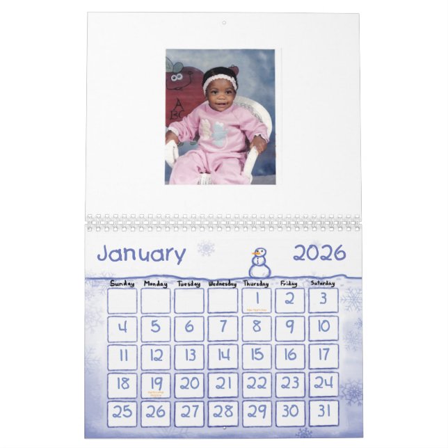 Your Baby Girl Calendar (Jan 2026)
