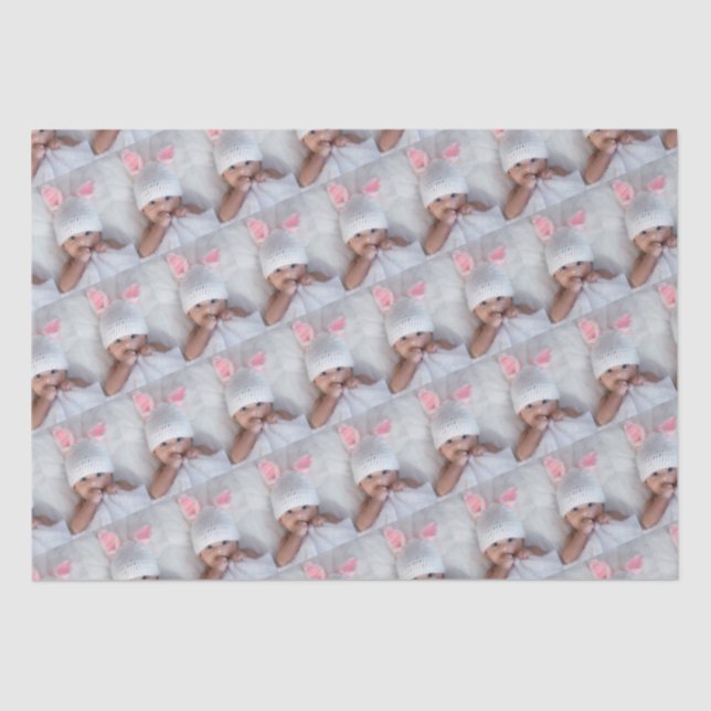 Your Baby Photo In a Pattern Tissue Paper (Front)