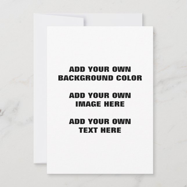 Your background colour, your image, your own text (Front)