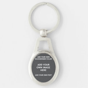 Your background colour, your image, your own text keychain