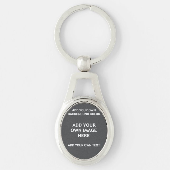 Your background colour, your image, your own text keychain (Front)