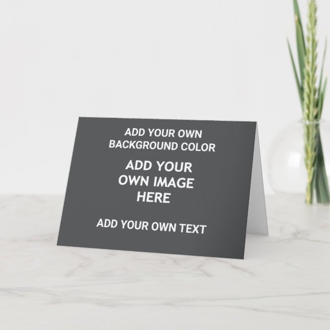 Your background colour, your image, your own text note card (Front)