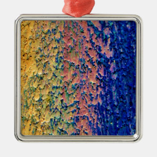 Your Background  Custom Premium Square Ornamen Metal Ornament