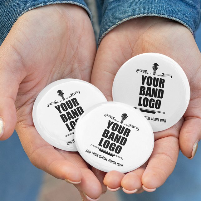 Your Band Logo 2 Inch Round Button (Customize to change background color.)