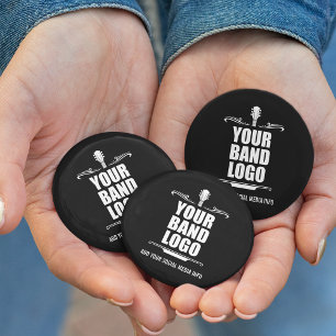 Your Band Logo - Choose Your Background Color 2 Inch Round Button