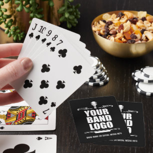 Your Band Logo - Choose Your Background Colour Playing Cards