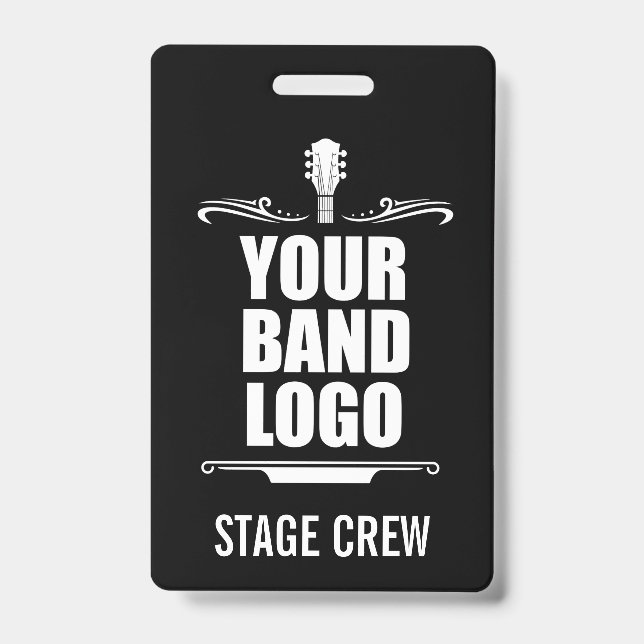 Your Band Logo Stage Crew Badge (Front)